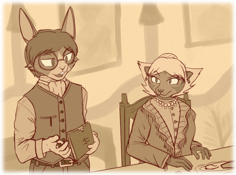 Duncan explains his proposal to the room as the Queen watches on.