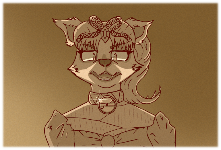 Lucy stares down at Asha while a glimmer of light reflects off an emblem attached to her dress. With faint light illuminating her facial features in an ominous way, Lucy stares down at Asha. A glimmer of light reflects off the Seal of Sarlain.