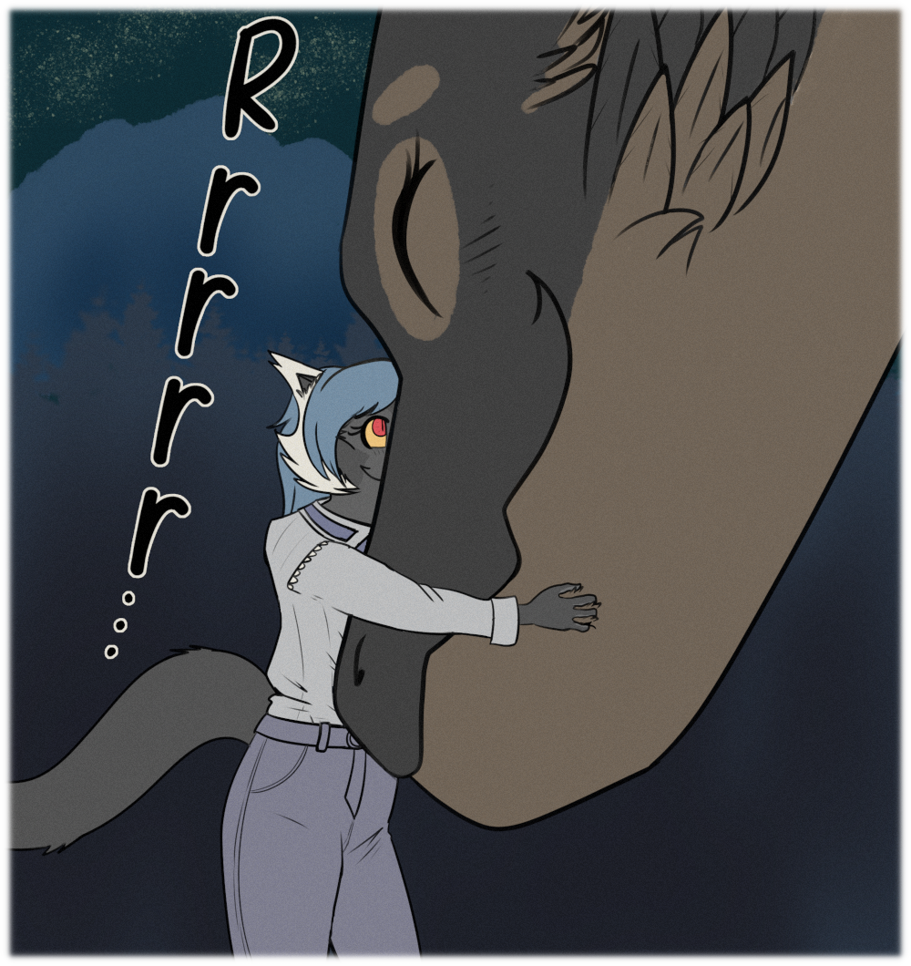 Hugs her mate in The Spot! Oh, yeah!! As an ascendant, that's the best place to hug a Dragon! So happy for her :D